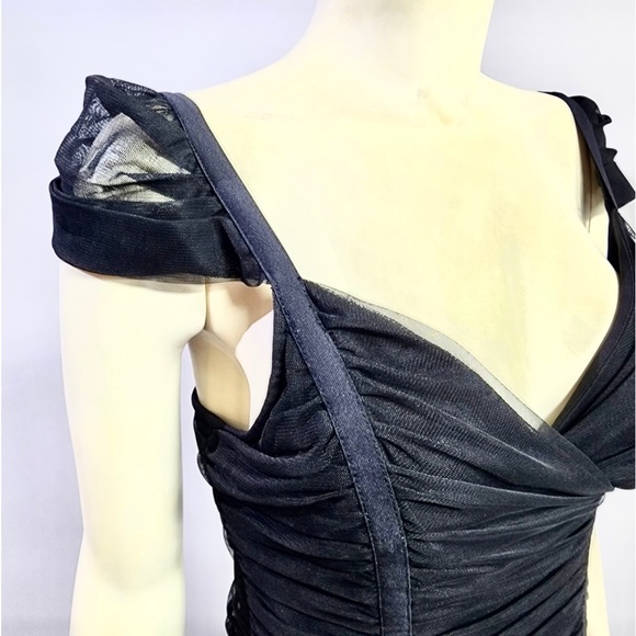 Sexy Netted Corset Style Gathered Retro Vintage Lingerie Look Bcbg small top - Picture 2 of 5